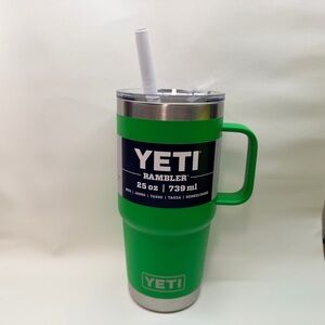 YETI Rambler 25 oz green Tumbler with Handle